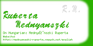 ruperta mednyanszki business card